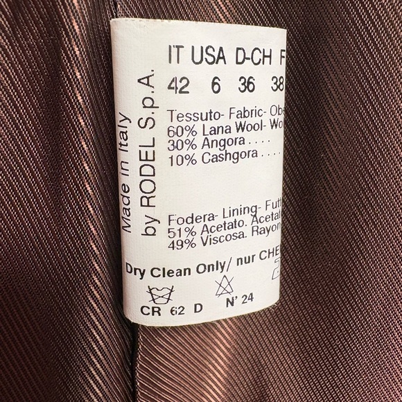 Cinzia Rocca Wool and Cashmere Single Breast Long Coat Size US 6 - Picture 13 of 15